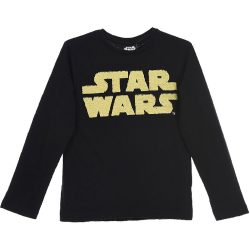 Star Wars átfordítható flitteres fekete felső