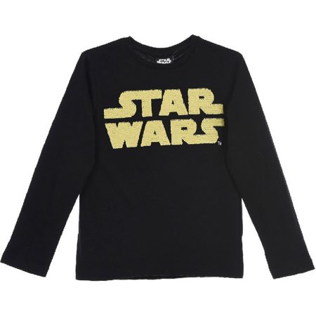 Star Wars átfordítható flitteres fekete felső