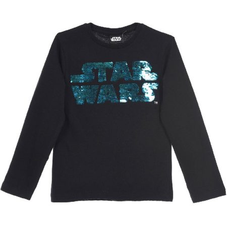 Star Wars átfordítható flitteres fekete felső