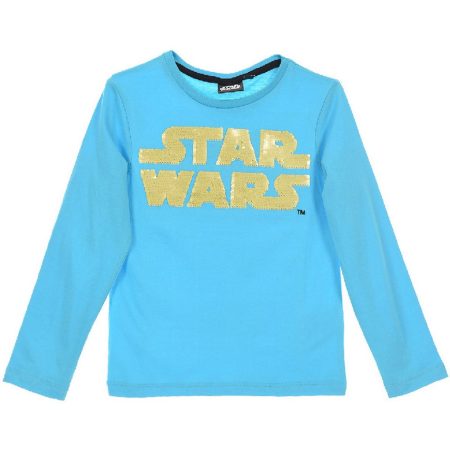 Star Wars átfordítható flitteres türkiz felső